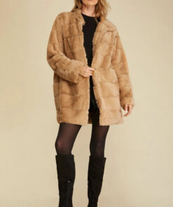 Camel Faux Fur Luxe Coat