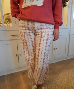 Alternative view of Floral Printed Corduroy Waist Tie Detail Pants