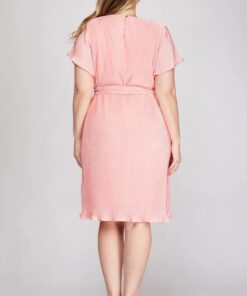 Alternative view of Baby Pink Flutter Sleeve Dress